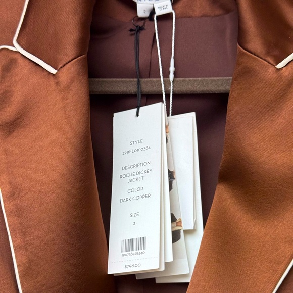 NWT Veronica Beard Roche Dickey Blazer DARK COPPER Size 2 - Picture 11 of 11